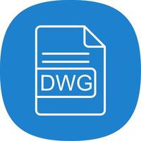 DWG File Format Line Curve Icon Design vector