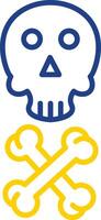 Death Line Two Colour Icon Design vector