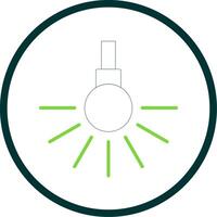 Headlight Line Circle Icon Design vector