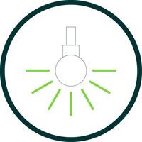 Headlight Line Circle Icon Design vector