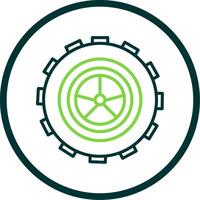 Tyre Line Circle Icon Design vector