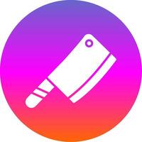 Butcher Knife Glyph Gradient Circle Icon Design vector