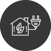 Energy Efficiency Line Inverted Icon Design vector