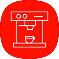Coffee Machine Line Curve Icon Design vector