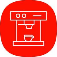 Coffee Machine Line Curve Icon Design vector