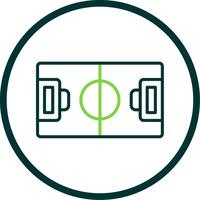 Football Field Line Circle Icon Design vector