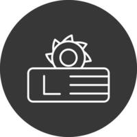 Table Saw Line Inverted Icon Design vector