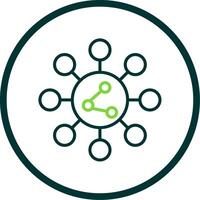 Share Line Circle Icon Design vector
