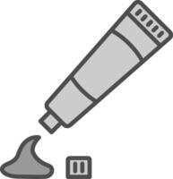 Tooth Paste Line Filled Greyscale Icon Design vector