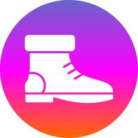 Boot Glyph Gradient Circle Icon Design vector