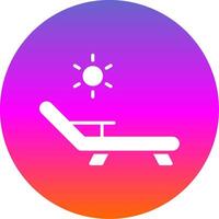 Deck Chair Glyph Gradient Circle Icon Design vector