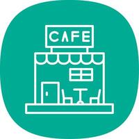Cafe Line Curve Icon Design vector