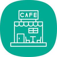 Cafe Line Curve Icon Design vector