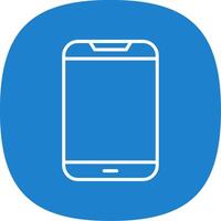 Mobile Phone Line Curve Icon Design vector