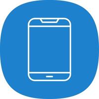 Mobile Phone Line Curve Icon Design vector