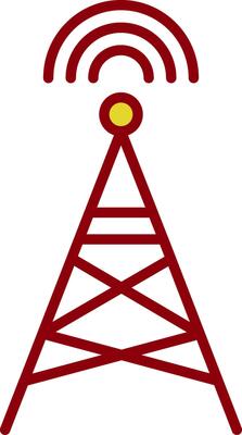 Radio Tower Vintage Icon Design