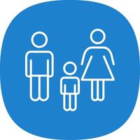 Family Line Curve Icon Design vector