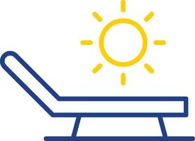 Sunbathing Line Two Colour Icon Design vector