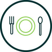 Cutlery Line Circle Icon Design vector