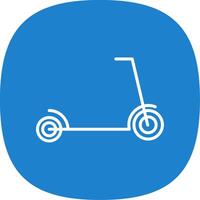 Kick Scooter Line Curve Icon Design vector