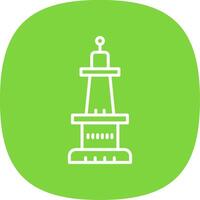 Monument Line Curve Icon Design vector