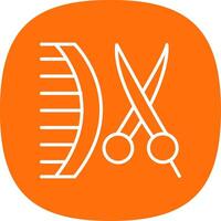 Barbershop Line Curve Icon Design vector