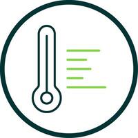 Temperature Hot Line Circle Icon Design vector
