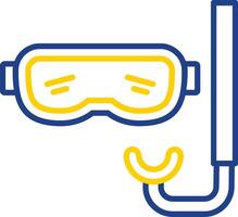 Goggles Line Two Colour Icon Design vector