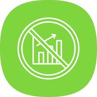 Prohibited Sign Line Curve Icon Design vector