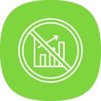 Prohibited Sign Line Curve Icon Design vector