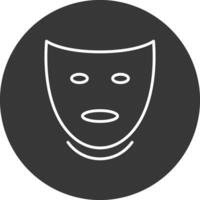 Theatre Line Inverted Icon Design vector