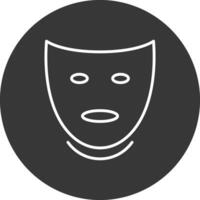 Theatre Line Inverted Icon Design vector