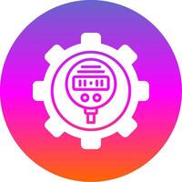 Pressure Gauge Glyph Gradient Circle Icon Design vector