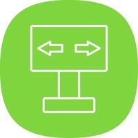 Signaling Line Curve Icon Design vector