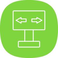 Signaling Line Curve Icon Design vector