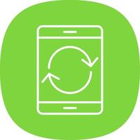 Restart Line Curve Icon Design vector