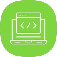 Web Development Line Curve Icon Design vector