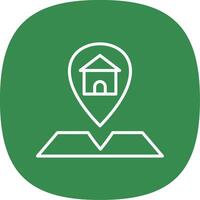 Location Line Curve Icon Design vector