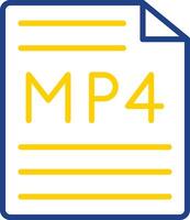 Mp4 Line Two Colour Icon Design vector