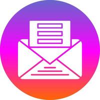 Letter Glyph Gradient Circle Icon Design vector