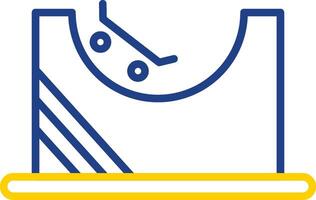 Skate Park Line Two Colour Icon Design vector