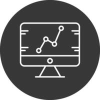 Stats Line Inverted Icon Design vector