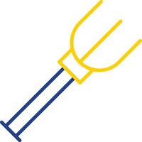 Fork Line Two Colour Icon Design vector