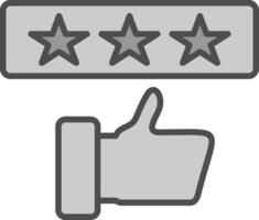 Rating Line Filled Greyscale Icon Design vector