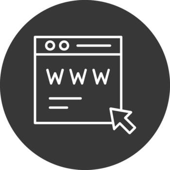 Web Page Line Inverted Icon Design vector