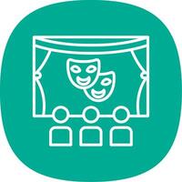 Theater Line Curve Icon Design vector