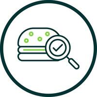 Fast Food Line Circle Icon Design vector