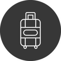 Suitcase Line Inverted Icon Design vector