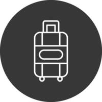 Suitcase Line Inverted Icon Design vector