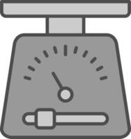 Scales Line Filled Greyscale Icon Design vector